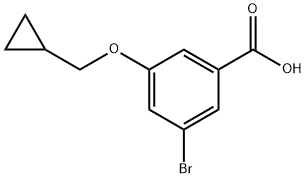 Benzoic acid, 3-bromo-5-(cyclopropylmethoxy)- Structure
