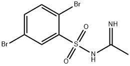 N'-(2,5-dibromobenzenesulfonyl)ethanimidamide Structure