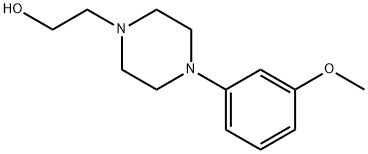 1-Piperazineethanol, 4-(3-methoxyphenyl)- Structure