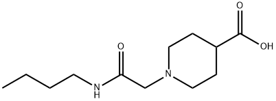 4-Piperidinecarboxylic acid, 1-[2-(butylamino)-2-oxoethyl]- Structure