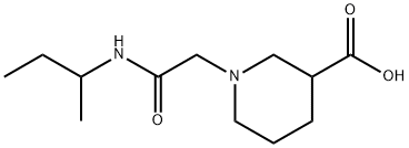 3-Piperidinecarboxylic acid, 1-[2-[(1-methylpropyl)amino]-2-oxoethyl]- Structure