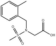{N-[(2-Methylphenyl)methyl]methanesulfonamido}acetic acid 구조식 이미지