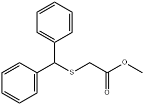 Acetic acid, 2-[(diphenylmethyl)thio]-, methyl ester Structure