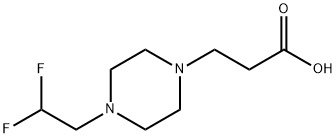 3-[4-(2,2-difluoroethyl)piperazin-1-yl]propanoic acid Structure