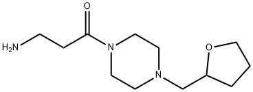 1-Propanone, 3-amino-1-[4-[(tetrahydro-2-furanyl)methyl]-1-piperazinyl]- 구조식 이미지