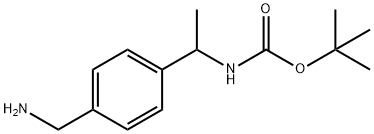 tert-Butyl N-{1-[4-(Aminomethyl)phenyl]ethyl}carbamate 구조식 이미지