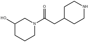 Ethanone, 1-(3-hydroxy-1-piperidinyl)-2-(4-piperidinyl)- Structure