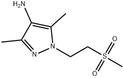 1H-Pyrazol-4-amine, 3,5-dimethyl-1-[2-(methylsulfonyl)ethyl]- Structure