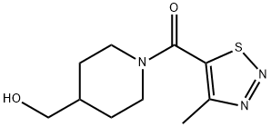 Methanone, [4-(hydroxymethyl)-1-piperidinyl](4-methyl-1,2,3-thiadiazol-5-yl)- Structure