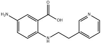 Benzoic acid, 5-amino-2-[[2-(3-pyridinyl)ethyl]amino]- Structure