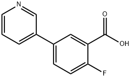 Benzoic acid, 2-fluoro-5-(3-pyridinyl)- Structure