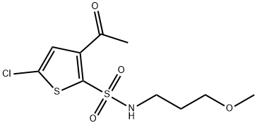 2-Thiophenesulfonamide, 3-acetyl-5-chloro-N-(3-methoxypropyl)- Structure