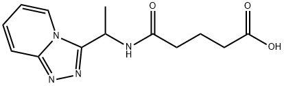 4-[(1-{[1,2,4]Triazolo[4,3-a]pyridin-3-yl}ethyl)carbamoyl]butanoic Acid 구조식 이미지