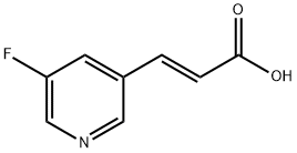 2-Propenoic acid, 3-(5-fluoro-3-pyridinyl)-, (E)- (9CI) Structure