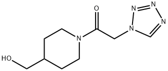 Ethanone, 1-[4-(hydroxymethyl)-1-piperidinyl]-2-(1H-tetrazol-1-yl)- Structure