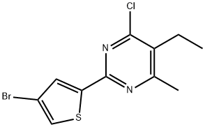 Pyrimidine, 2-(4-bromo-2-thienyl)-4-chloro-5-ethyl-6-methyl- Structure