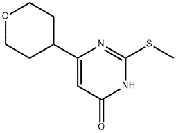 4(3H)-Pyrimidinone, 2-(methylthio)-6-(tetrahydro-2H-pyran-4-yl)- Structure