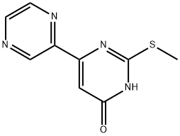 4(3H)-Pyrimidinone, 2-(methylthio)-6-(2-pyrazinyl)- Structure