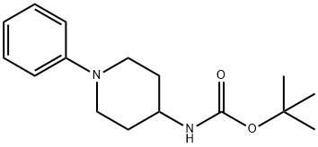 Carbamic acid, N-(1-phenyl-4-piperidinyl)-, 1,1-dimethylethyl ester Structure