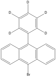 9-Bromoanthracene-10- Benzene-D5 구조식 이미지