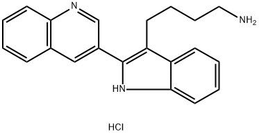 1H-Indole-3-butanamine, 2-(3-quinolinyl)-, hydrochloride (1:1) Structure