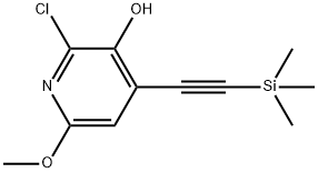 3-Pyridinol, 2-chloro-6-methoxy-4-[2-(trimethylsilyl)ethynyl]- Structure