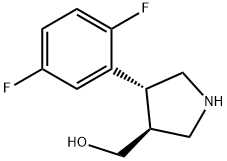 3-Pyrrolidinemethanol, 4-(2,5-difluorophenyl)-, (3S,4R)- Structure