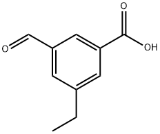 Benzoic acid, 3-ethyl-5-formyl- Structure