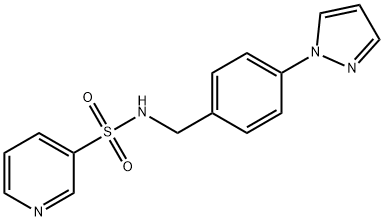 N-[4-(1H-pyrazol-1-yl)benzyl]pyridine-3-sulfonamide 구조식 이미지