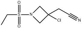 3-Azetidineacetonitrile, 3-chloro-1-(ethylsulfonyl)- Structure