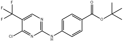 Benzoic acid, 4-[[4-chloro-5-(trifluoromethyl)-2-pyrimidinyl]amino]-, 1,1-dimethylethyl ester Structure