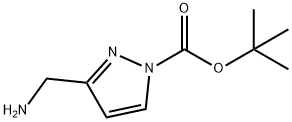 1H-Pyrazole-1-carboxylic acid, 3-(aminomethyl)-, 1,1-dimethylethyl ester Structure