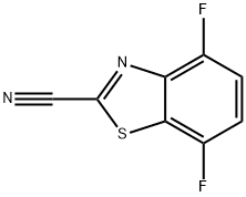 2-Benzothiazolecarbonitrile, 4,7-difluoro- Structure