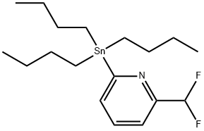 Pyridine, 2-(difluoromethyl)-6-(tributylstannyl)- Structure