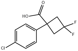 Cyclobutanecarboxylic acid, 1-(4-chlorophenyl)-3,3-difluoro- Structure