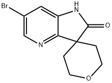 6-bromospiro[1H-pyrrolo[3,2-b]pyridine-3,4'-oxane]-2-one Structure