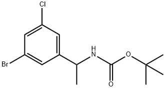 (1S)-N-Boc-1-(3-Bromo-5-chlorophenyl)ethanamine Structure