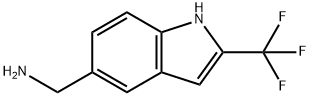 1H-Indole-5-methanamine, 2-(trifluoromethyl)- Structure