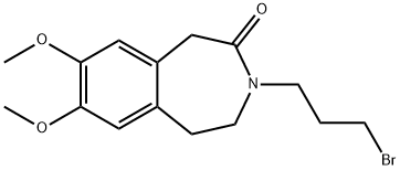 2H-3-Benzazepin-2-one, 3-(3-bromopropyl)-1,3,4,5-tetrahydro-7,8-dimethoxy- Structure