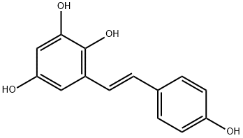 1,2,4-Benzenetriol, 6-[(1E)-2-(4-hydroxyphenyl)ethenyl]- Structure