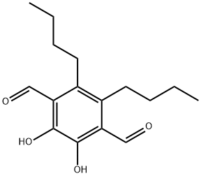 1,4-Benzenedicarboxaldehyde, 2,3-dibutyl-5,6-dihydroxy- Structure