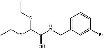 Ethanimidamide, N-[(3-bromophenyl)methyl]-2,2-diethoxy- Structure