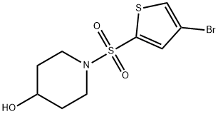 1-[(4-Bromo-2-thienyl)sulfonyl]piperidin-4-ol 구조식 이미지