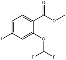 Benzoic acid, 2-(difluoromethoxy)-4-iodo-, methyl ester Structure