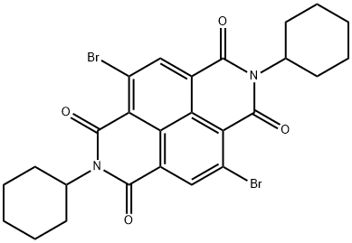 Benzo[lmn][3,8]phenanthroline-1,3,6,8(2H,7H)-tetrone, 4,9-dibromo-2,7-dicyclohexyl- Structure
