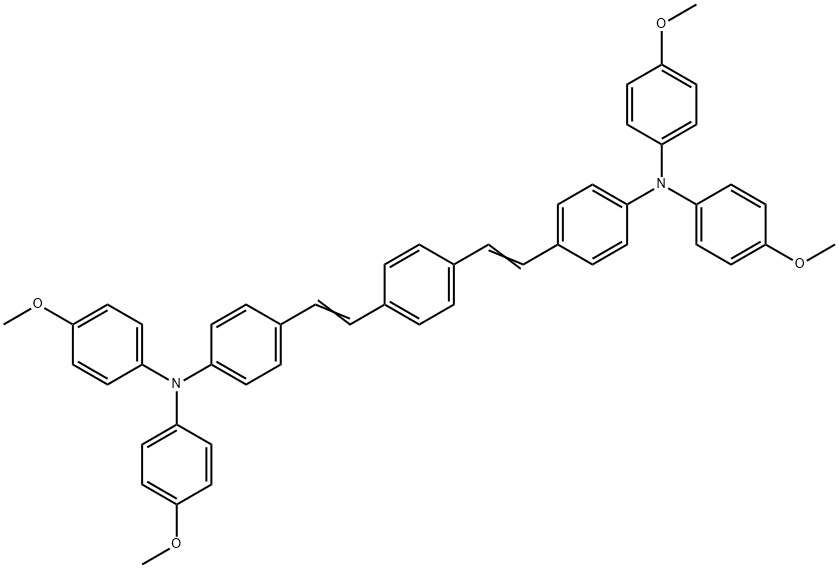 4,4'-(1,4-phenylenedi-2,1-ethenedily)bis(p-methoxybenzenyl)Benzenamine Structure