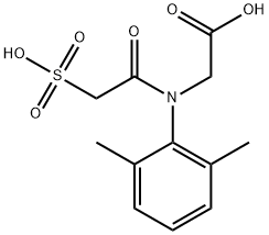 Glycine, N-(2,6-dimethylphenyl)-N-(2-sulfoacetyl)- Structure