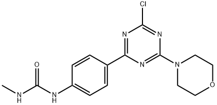 Urea, N-[4-[4-chloro-6-(4-morpholinyl)-1,3,5-triazin-2-yl]phenyl]-N'-methyl- Structure