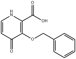 2-Pyridinecarboxylic acid, 1,4-dihydro-4-oxo-3-(phenylmethoxy)- 구조식 이미지