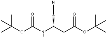 tert-Butyl (3S)-3-butoxycarbonylamino-3-cyanopropanoate Structure